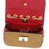 Christian Louboutin Sweet Charity Crossbody Red Gold Multi Glitter Bow